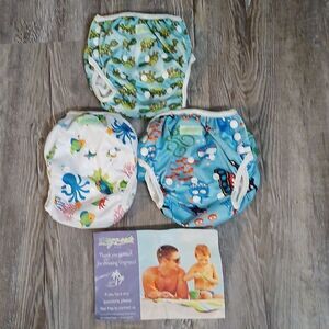 Adjustable Reusable Baby Swim Diapers Sz Small   NWOT  pack of 3